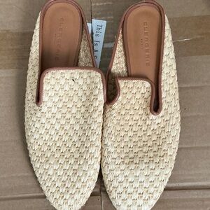 Robert Clergerie Cream Woven Flats